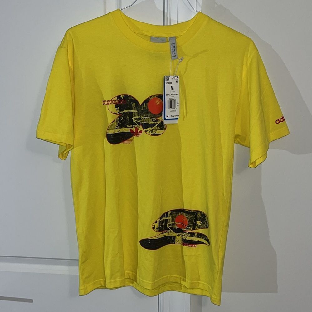 New super soft Yellow adidas photo Basketball universal sport collective T Shirt